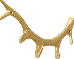 Wieszak ścienny Stalowy Złote Poroże 35 Cm