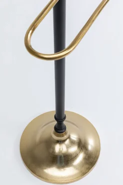 Wieszak Stojący Na Garnitur Czarno-złoty Stal I Aluminium 130 Cm