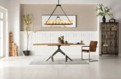 Witryna Kontor 187x97 Cm Szaro-drewniana