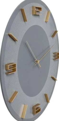 Zegar ścienny Leonardo Ø49 Cm Szaro-złoty
