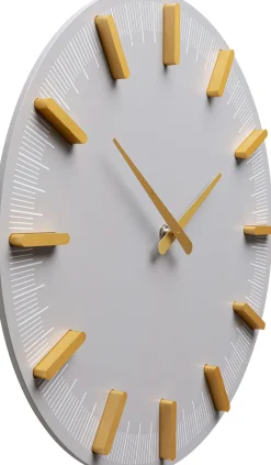 Zegar ścienny Szary Okrągły Ze Złotymi Wskazówkami Ø40 Cm