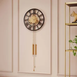 Zegar Clockwork 46x126 Cm Czarno-złoty
