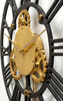 Zegar Clockwork 46x126 Cm Czarno-złoty