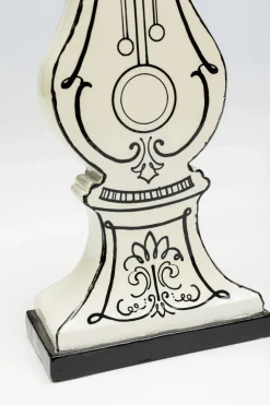 Zegar Stołowy Biały Wzory Czarne Klasyczne 9x26 Cm