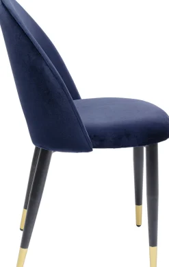 Zestaw Dwóch Krzeseł Iris Velvet 49x84 Cm Niebieskie