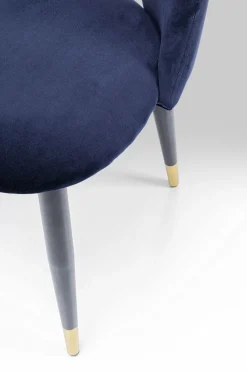 Zestaw Dwóch Krzeseł Iris Velvet 49x84 Cm Niebieskie
