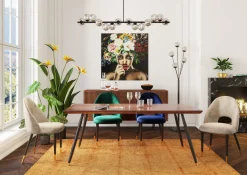 Zestaw Dwóch Krzeseł Iris Velvet 49x84 Cm Niebieskie