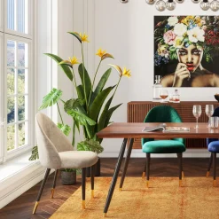 Zestaw Dwóch Krzeseł Iris Velvet 49x84 Cm Taupe