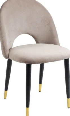 Zestaw Dwóch Krzeseł Iris Velvet 49x84 Cm Taupe