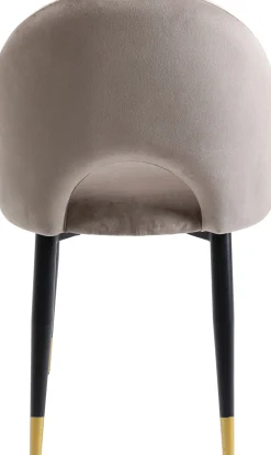 Zestaw Dwóch Krzeseł Iris Velvet 49x84 Cm Taupe