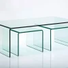 Zestaw Trzech Stolików Kawowych Clear Club Transparentne